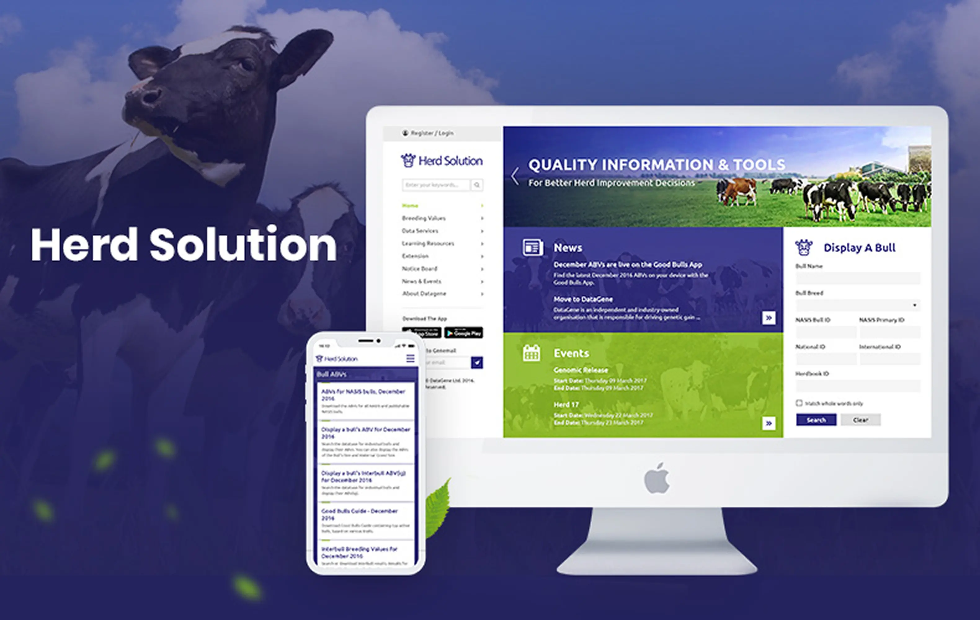 Herd Development Solution Website